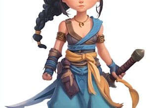 do 2d game character illustration
