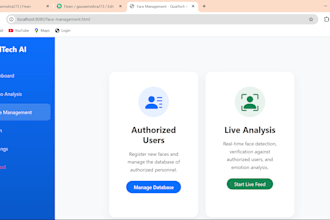 build ai powered face recognition liveness  and backend apis