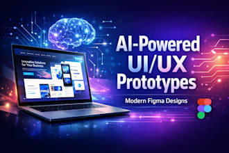 create modern ai powered website UI UX design prototypes in figma