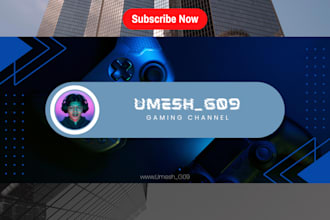 design a professional youtube banner channel art