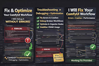 fix, optimize, or debug your comfyui workflow without errors