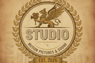 design a creative vintage studio logo