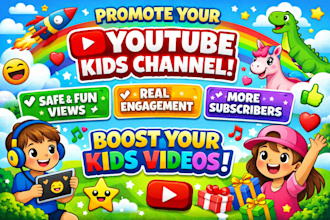do USA youtube kids channel promotion, video promotion