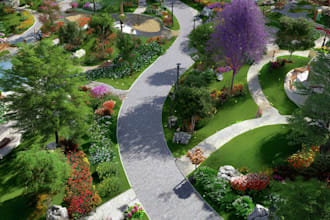 design beach landscape and lawn care logo