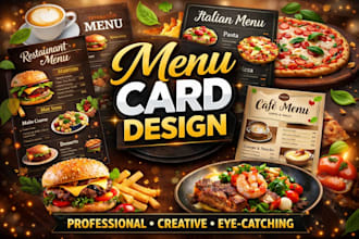 design modern and creative menu card design