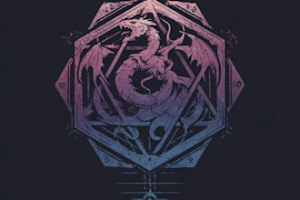 design a awesome rpg fantasy, dnd style or sci fi logo for you