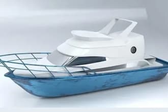 realistic 3d boat, yacht and ship models, cad design, animations and 3d printing