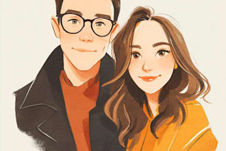 make couple portrait illustration