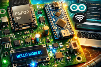 design high quality pcb and program esp32 arduino microcontrollers