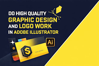 do high quality graphic design and logo work in adobe illustrator