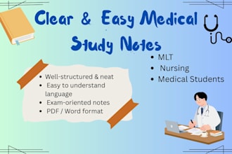 create clear medical study notes for exams
