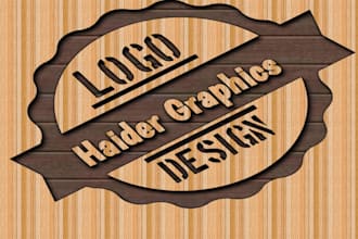 design a high quality wood logo for business and brands