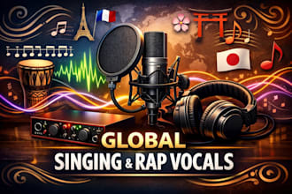 be your female singer, vocalist for spanish, japanese pop rock songs