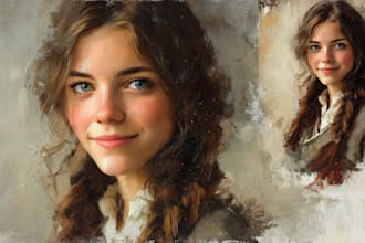 draw or paint artistic portrait of you