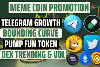 promote pump fun token, sol meme coin promotion, crypto telegram, token trending