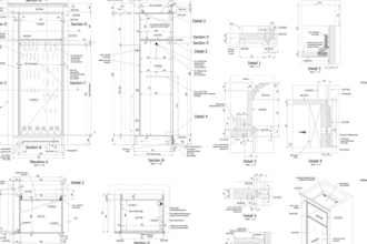 design custom DIY woodworking furniture, carpentry and cabinetry in autocad
