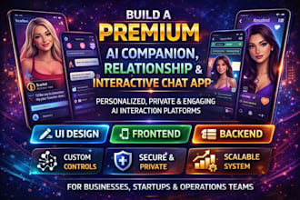 develop ai powered companion app, chat app, ai dating app, ai nsfw app