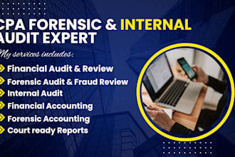 do CPA forensic audit, internal audit, sign CPA financial statements