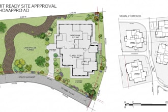 do permit ready site plans for city, hoa approval, including landscape, framing,