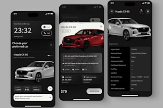 build car rental app, car booking app, fleet management app, car tracking app