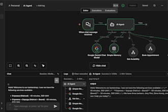 create an ai booking agent for services staff n8n automation