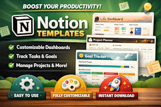 create custom notion template, notion expert notion automation notion workspace