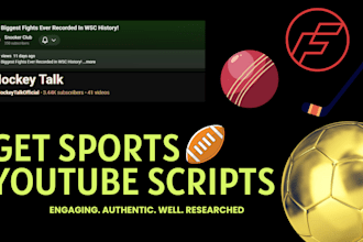 write engaging youtube sports scripts