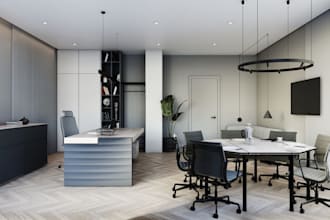 modern interior rendering, home and office virtual scene design room makeover