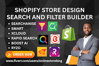 setup shopify search and filter searchanise rapid search boost ai smart xcloud