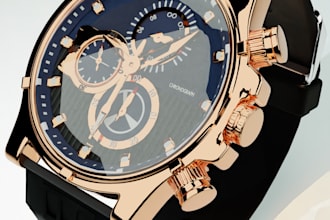 do photorealistic 3d wristwatch animation, 3d watch model and 3d product design