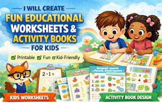 create fun educational worksheets and printable activity books for kids