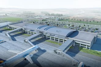 remodel 3d airport terminal,airplane hangar,render jetway park,aviation building