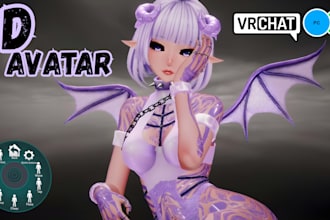create custom vrchat avatar, vr character, vrc avatar, anime furry nsfw avatar