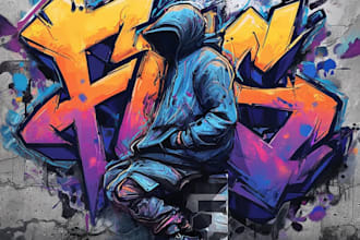 design cool graffiti art for your logo or name