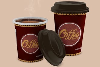 create a custom coffee mug design or coffee cup design
