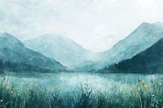 paint landscapes in watercolor