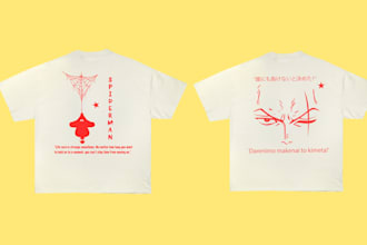 design a simple custom tshirt art and illustration for you
