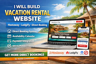 build vacation rental website, hostaway, lodgify and direct booking website