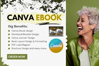 canva ebook design canva workbook worksheet planner journal canva cookbook