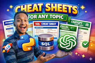 build cheat sheet of any topics short, easy, quick revision