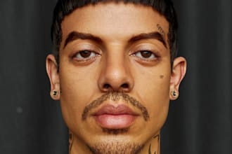 cgi likeness 3d metahuman,ai artist avatar,tattoo skin,xgen hair model,shapekeys