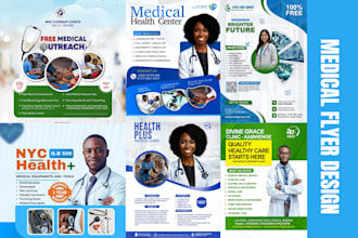 design medical flyer, healthcare flyer, homecare flyer, brochure design