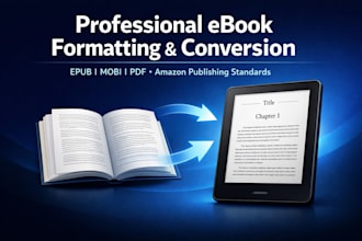 professionally format and convert your ebook for amazon kindle and epub mobi pdf