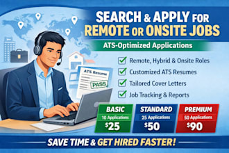 search and apply for remote onsite job hunting ats resume online job application