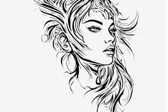 create custom black and white tribal tattoo art
