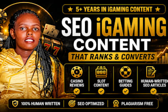 write SEO optimized igaming content for your blog or website