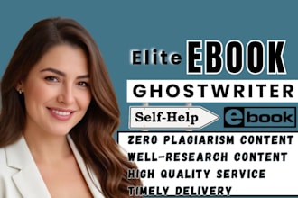 ghostwrite short self help ebooks for first time authors