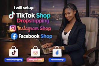 setup tiktok shop dropshipping, instagram shop tiktok dropshipping facebook shop