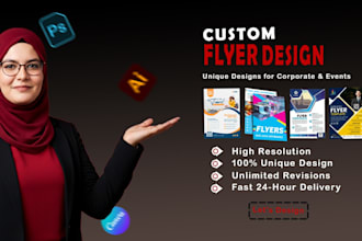 design a professional printable flyer or poster for your business