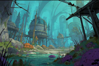 paint an environmental concept art
